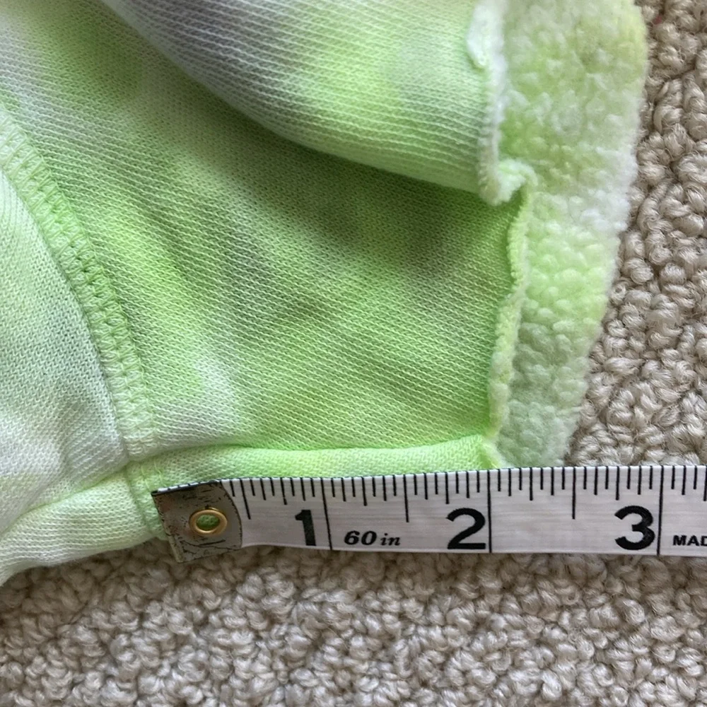 NEW Free People Kelly Tie Dye Sweat Shorts Citron Green Grey Size XS Lounge NWT - Picture 7 of 10